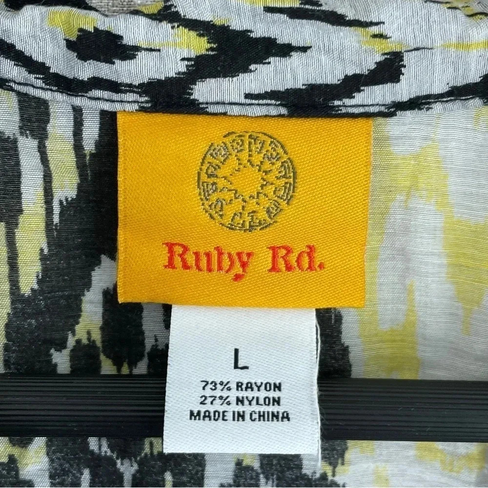 Ruby Rd. Blouse Womens Size L Button Down Rayon S… - image 2